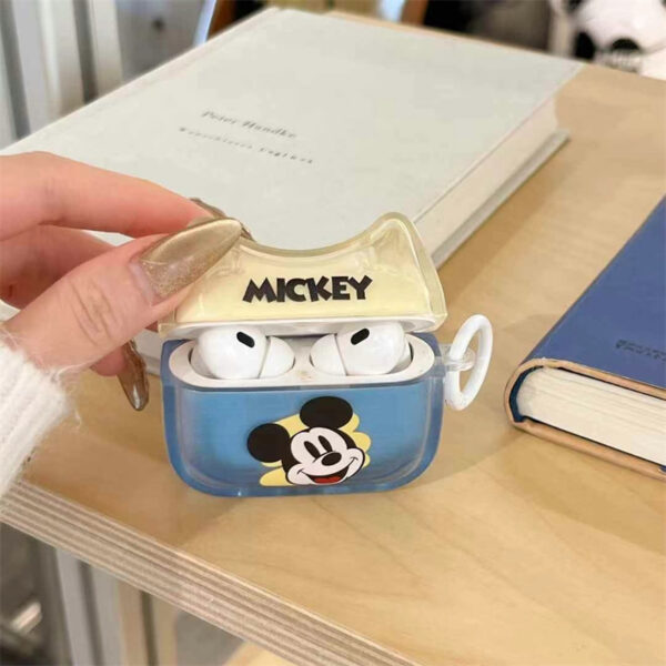 ミッキー エアポッツ ケース シリコン ブランド airpods pro ケース かわいい MICKEY キャラクター エアポッツ プロ2 カバー 人気 女子 カラビナ付き